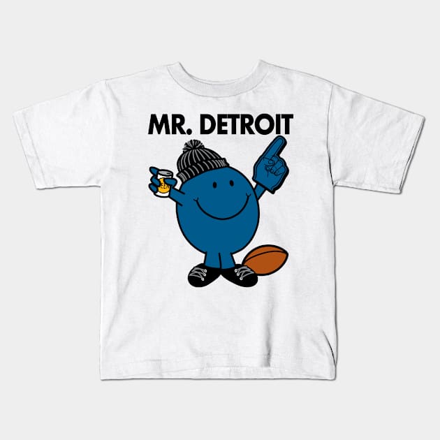 Mr. Detroit Kids T-Shirt by unsportsmanlikeconductco